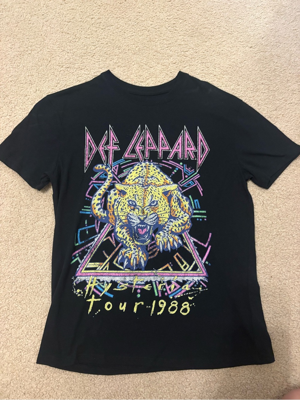 Girls' Black Def Leppard Graphic Tee